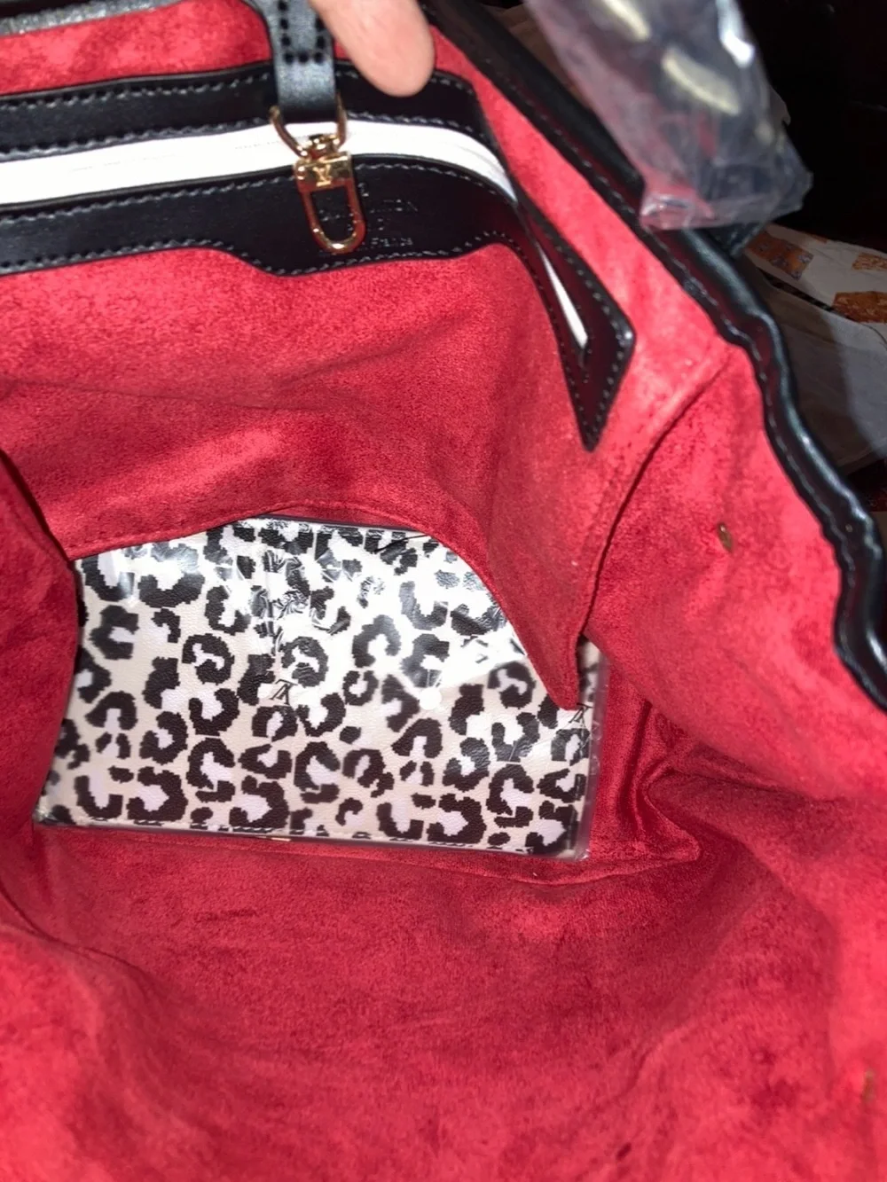White Women's Leather Tote Bag